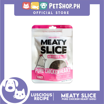 Luscious Recipe Meaty Slice Air Dried Slice (Pure Chicken Heart) Pet Treats 60g