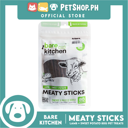 Bare Kitchen Meaty Sticks (Lamb + Sweet Potato) Premium Meat Cuts Pet Treats 80g