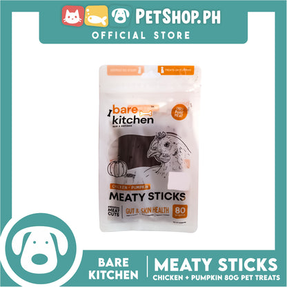 Bare Kitchen Meaty Sticks (Chicken + Pumpkin) Premium Meat Cuts Pet Treats 80g