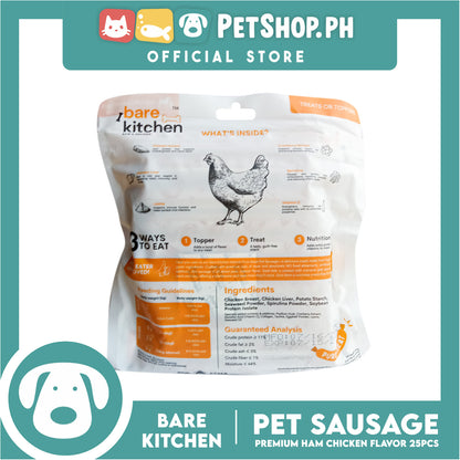 Bare Kitchen Premium Ham and Chicken Sausage Dog and Cat Food 25pcs/pack 375g