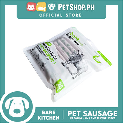 Bare Kitchen Premium Ham and Lamb Sausage Dog and Cat Food 25pcs/pack 375g