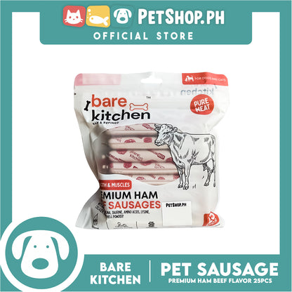 Bare Kitchen Premium Ham and  Beef Sausage Dog and Cat Food 25pcs/pack 375g