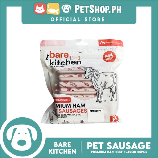 Bare Kitchen Premium Ham and  Beef Sausage Dog and Cat Food 25pcs/pack 375g