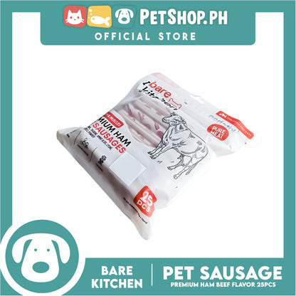 Bare Kitchen Premium Ham and  Beef Sausage Dog and Cat Food 25pcs/pack 375g