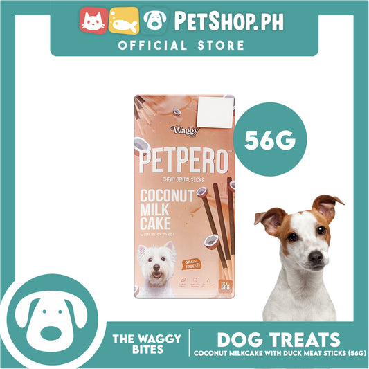 The Waggy Bites - Petpero Chewy Dental Sticks For Dogs (Coconut and Duck) 56g