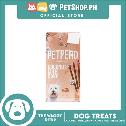 The Waggy Bites - Petpero Chewy Dental Sticks For Dogs (Coconut and Duck) 56g