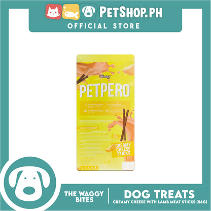 The Waggy Bites - Petpero Chewy Dental Sticks For Dogs (Creamy Cheese and Lamb) 56g