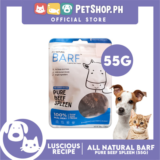 Luscious Recipe All Natural Barf Air Dried Slice (Beef Spleen) Pet Treats 45g