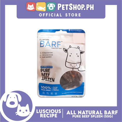 Luscious Recipe All Natural Barf Air Dried Slice (Beef Spleen) Pet Treats 45g