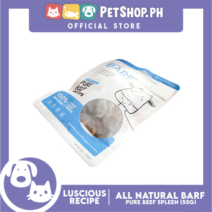 Luscious Recipe All Natural Barf Air Dried Slice (Beef Spleen) Pet Treats 45g