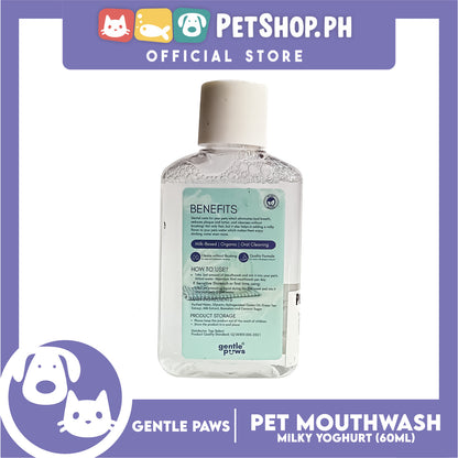 Gentle Paws Organic Plant Based Pet Mouthwash (Milky Yougart) 60ml