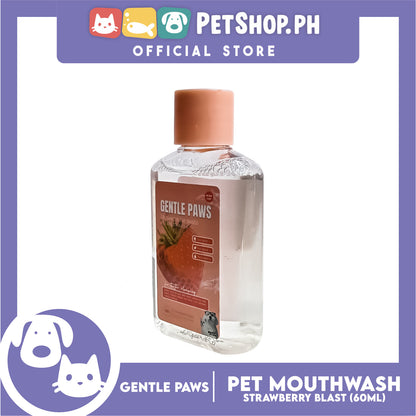 Gentle Paws Organic Plant Based Pet Mouthwash (Strawberry Blast) 60ml