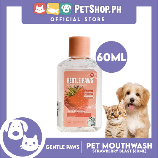Gentle Paws Organic Plant Based Pet Mouthwash (Strawberry Blast) 60ml