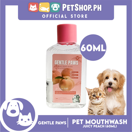 Gentle Paws Organic Plant Based Pet Mouthwash (Juicy Peach) 60ml