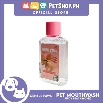 Gentle Paws Organic Plant Based Pet Mouthwash (Juicy Peach) 60ml