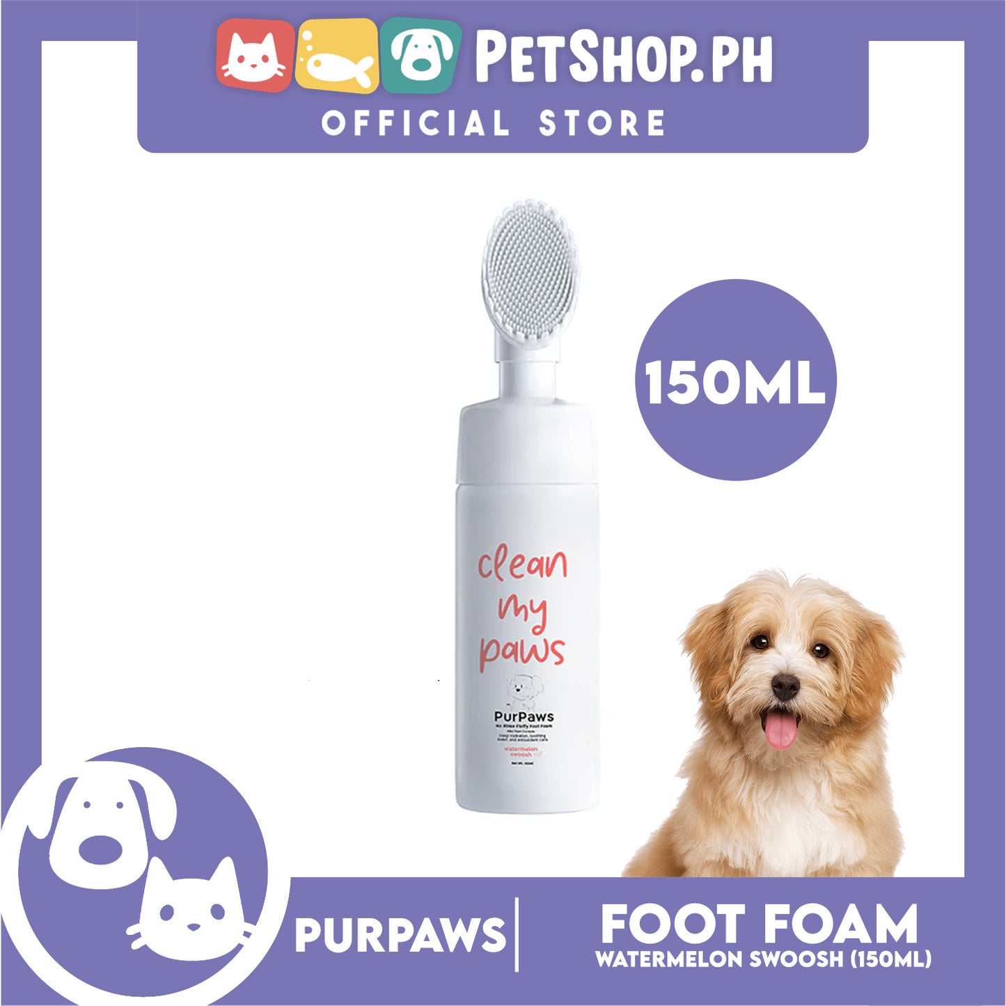 Purpaws Clean My Paws Watermelon Swoosh