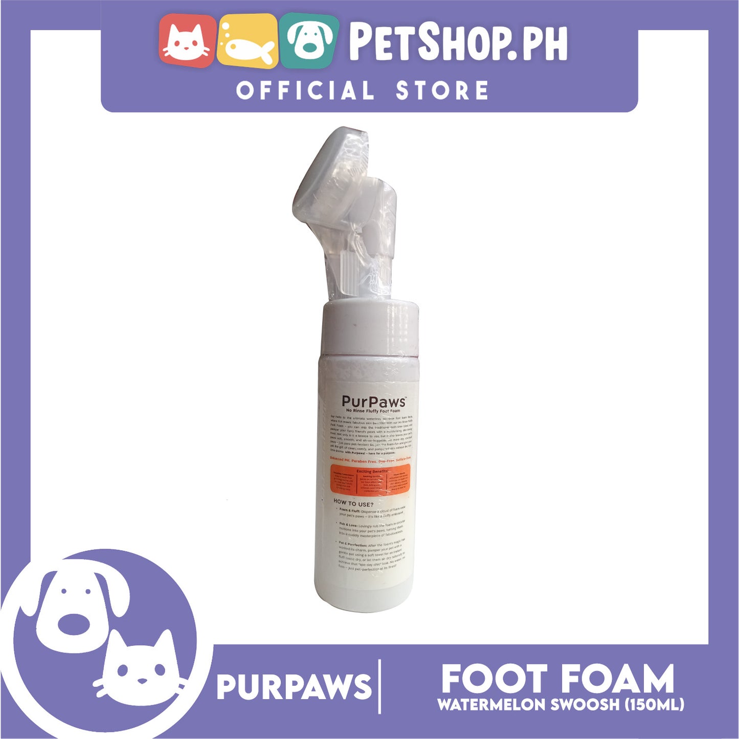 Purpaws Clean My Paws Watermelon Swoosh