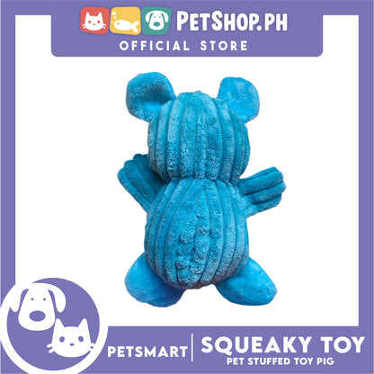 Pet Toy Squeeky Stuffed Animal Pig (Blue)