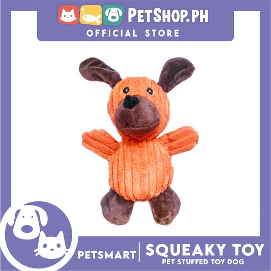 Pet Toy Squeeky Stuffed Animal Dog (Orange)