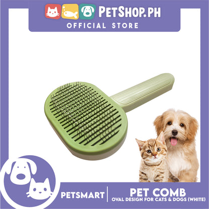 Pet Comb Easy Clean Oval Design (Green)