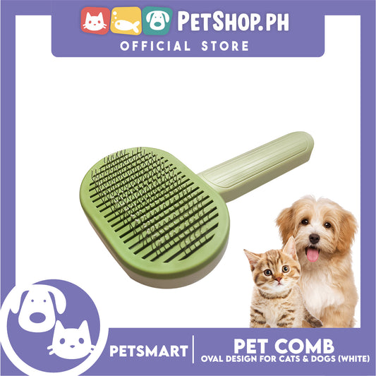 Pet Comb Easy Clean Oval Design (Green)