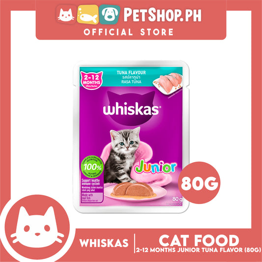 Whiskas Junior Tuna 2-12mo's Pouch Wet Cat Food 80g