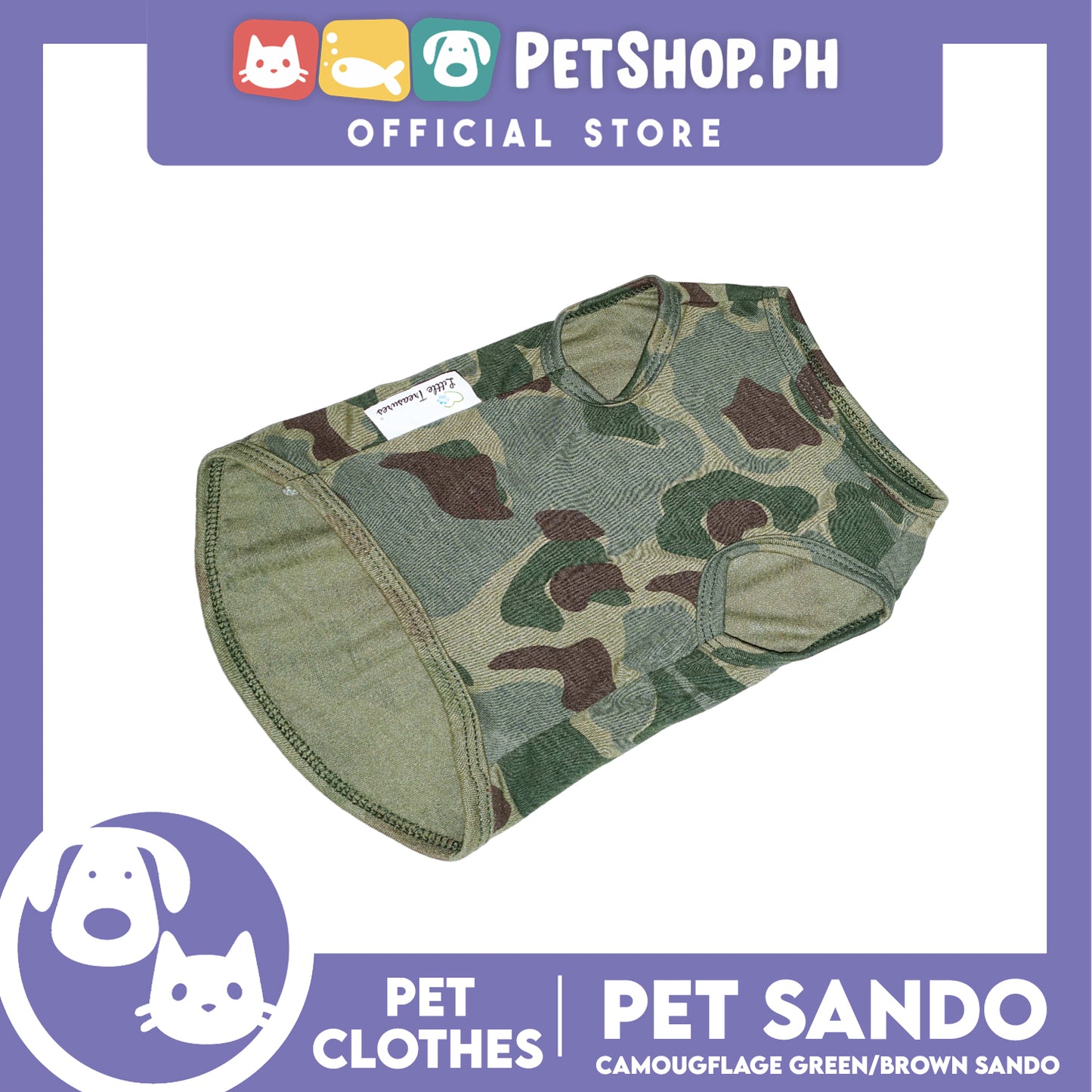 Pet Sando Camouflage Green and Brown (Extra Large) Perfect Fit for Dogs and Cats