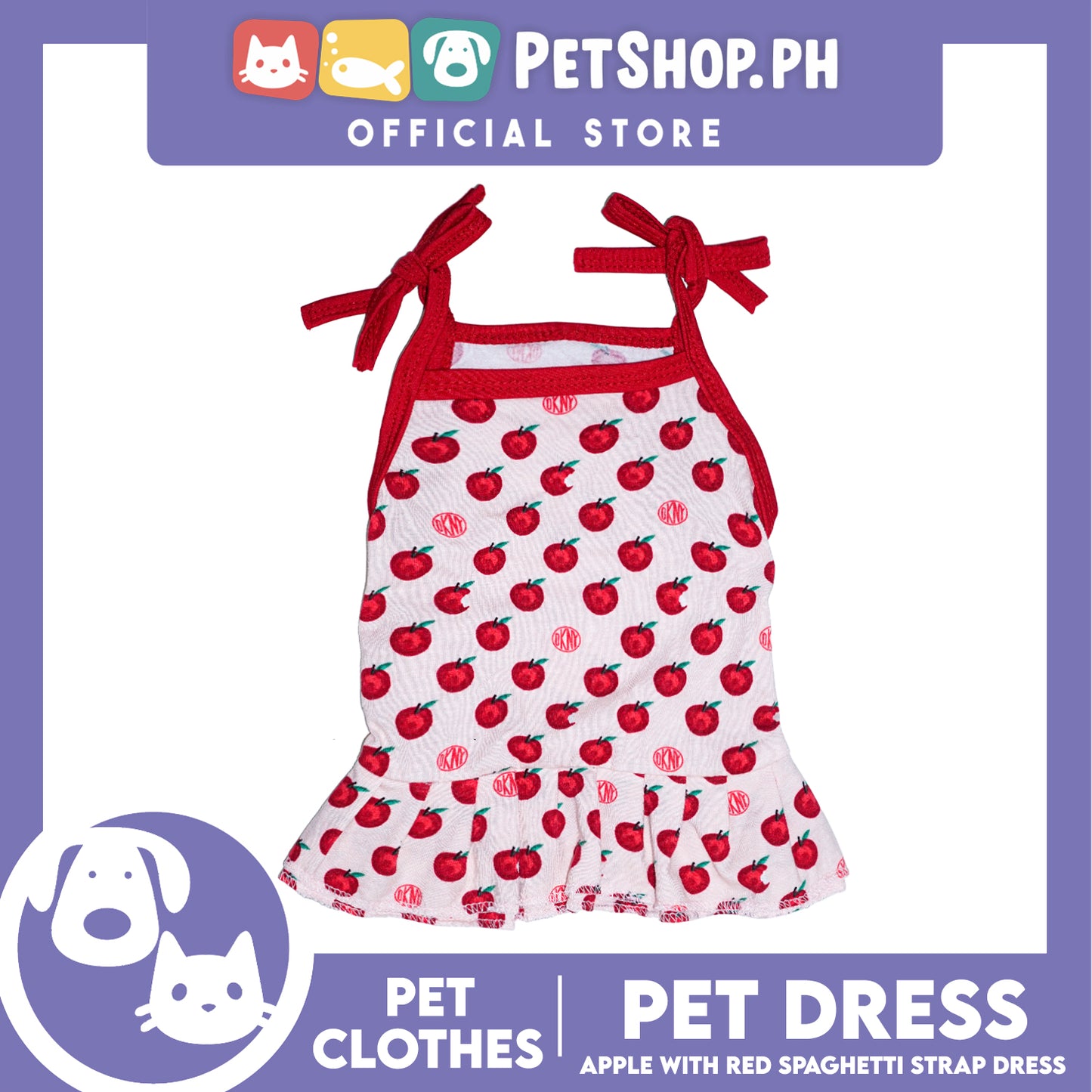 Pet Dress Red Spaghetti Strap Dress with (Small) Perfect Fit for Dogs and Cats