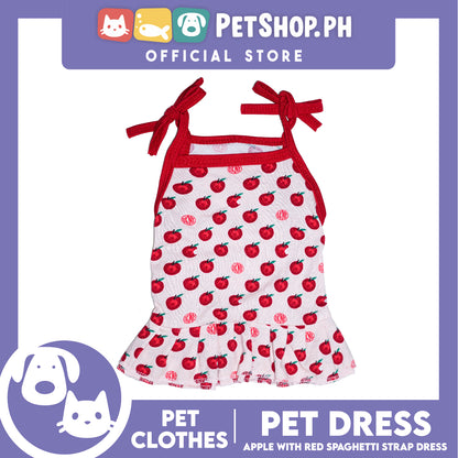 Pet Dress Red Spaghetti Strap Dress with (Small) Perfect Fit for Dogs and Cats