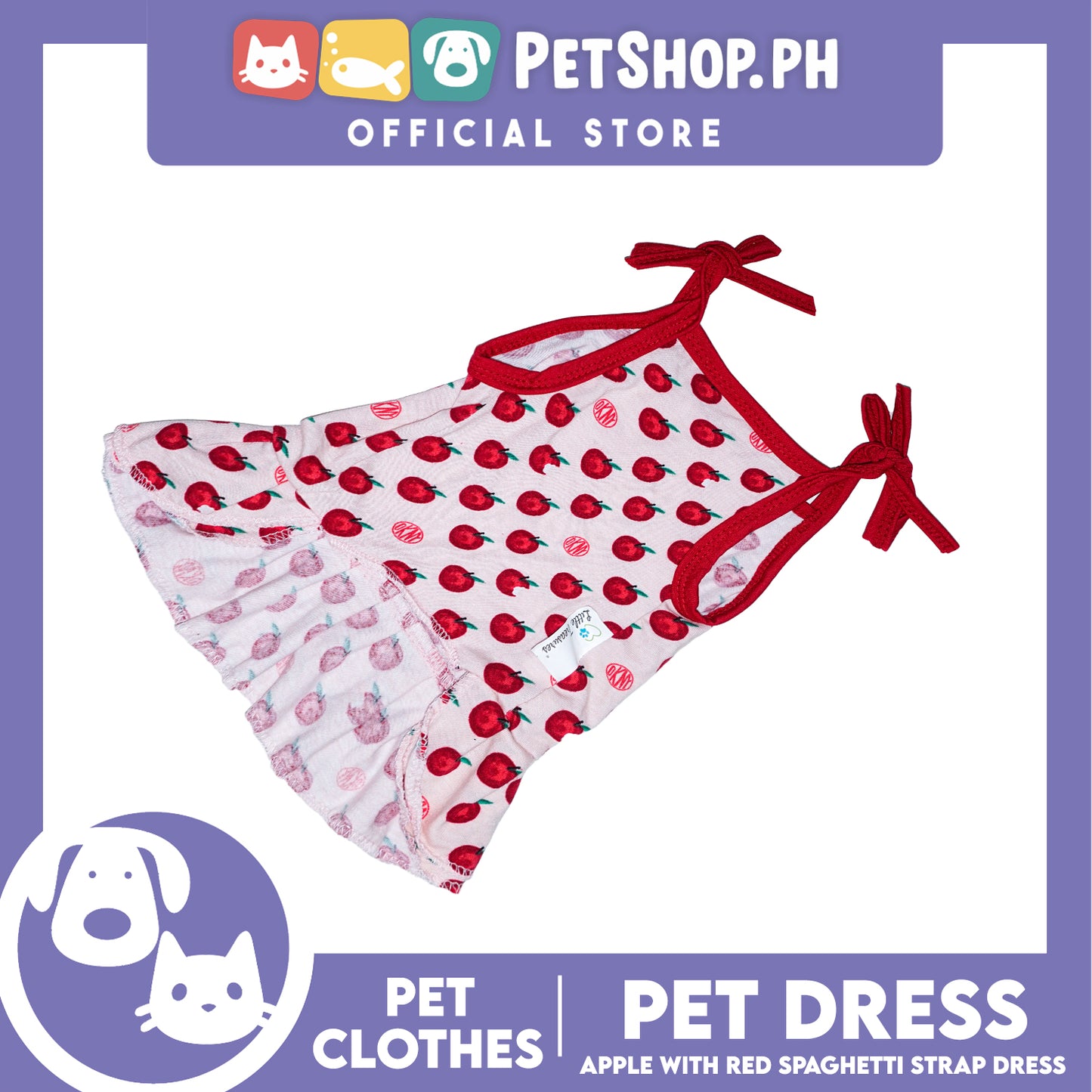 Pet Dress Red Spaghetti Strap Dress with (Small) Perfect Fit for Dogs and Cats