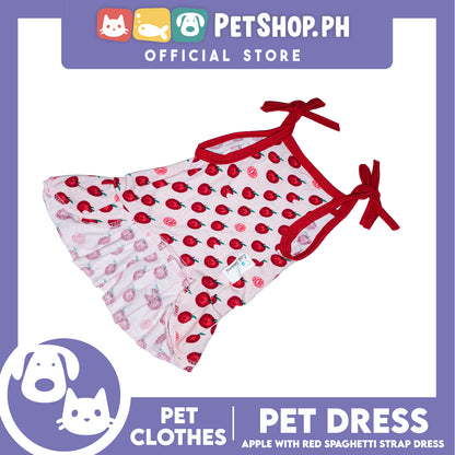 Pet Dress Red Spaghetti Strap Dress with (Large) Perfect Fit for Dogs and Cats