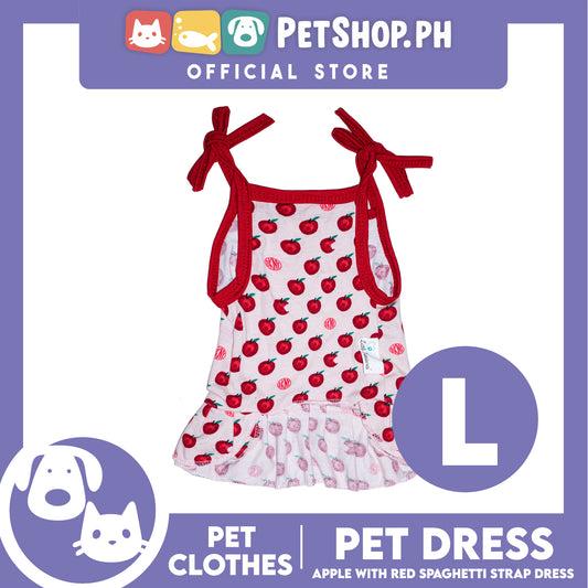Pet Dress Red Spaghetti Strap Dress with (Large) Perfect Fit for Dogs and Cats