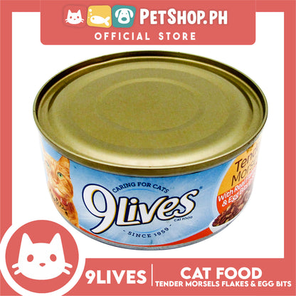 9Lives Tender Morsels with Real Flaked Tuna and Egg Bits in Sauce 156g Cat Wet Food
