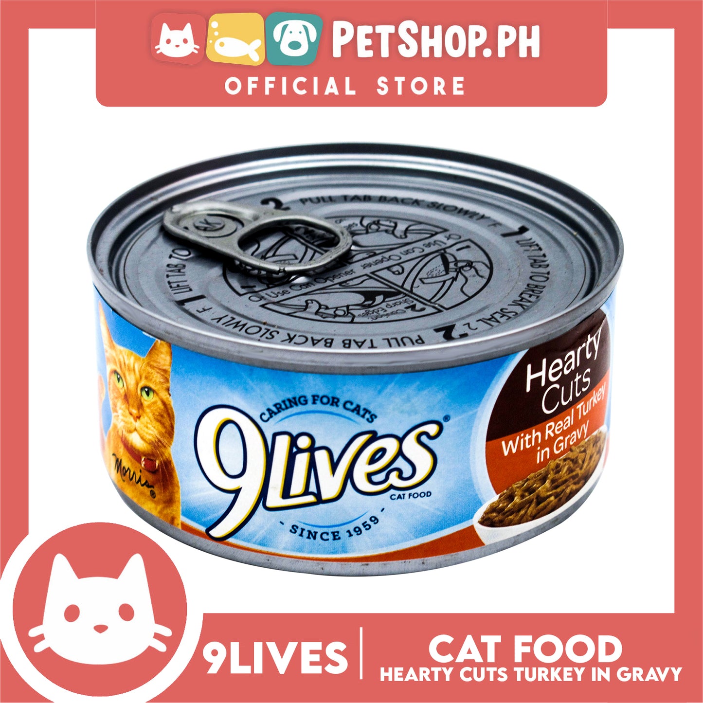 9Lives Hearty Cuts with Real Turkey in Gravy 156g Cat Wet Food