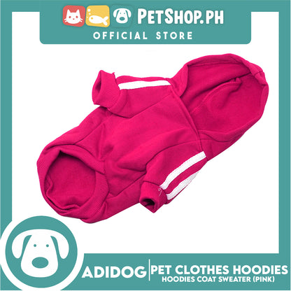Adidog Pet Clothes Hoodies, Cute Warm Winter Hoodies Coat Sweater (Pink) Extra Large