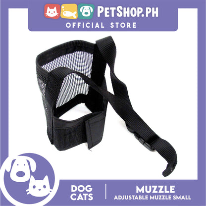 Dog Nylon Muzzle Head Mask with Adjustable Strap (Small) Anti-Bite
