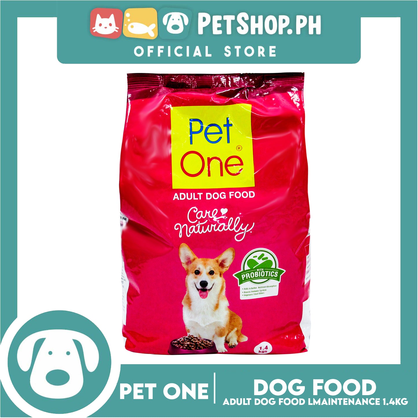 Pet One Adult Dog Food Maintenance, Care Naturally 1.4kg Dry Dog Food