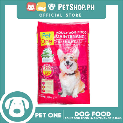 Pet One Adult Dog Food Maintenance, Fresh And Healthy 18.18kg Dry Dog Food