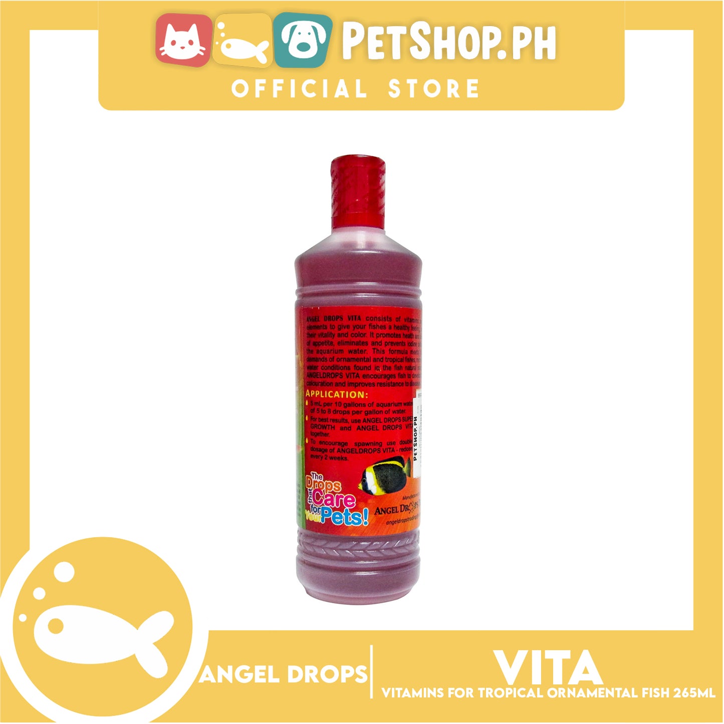 Angel Drops Vita 265ml Vitamins for Tropical Ornamental Fish