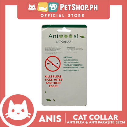 Adjustable Cat Collar Anti-Flea and Anti-Parasite 52cm with 12% Margosa Extract Flea C6713 (Yellow)