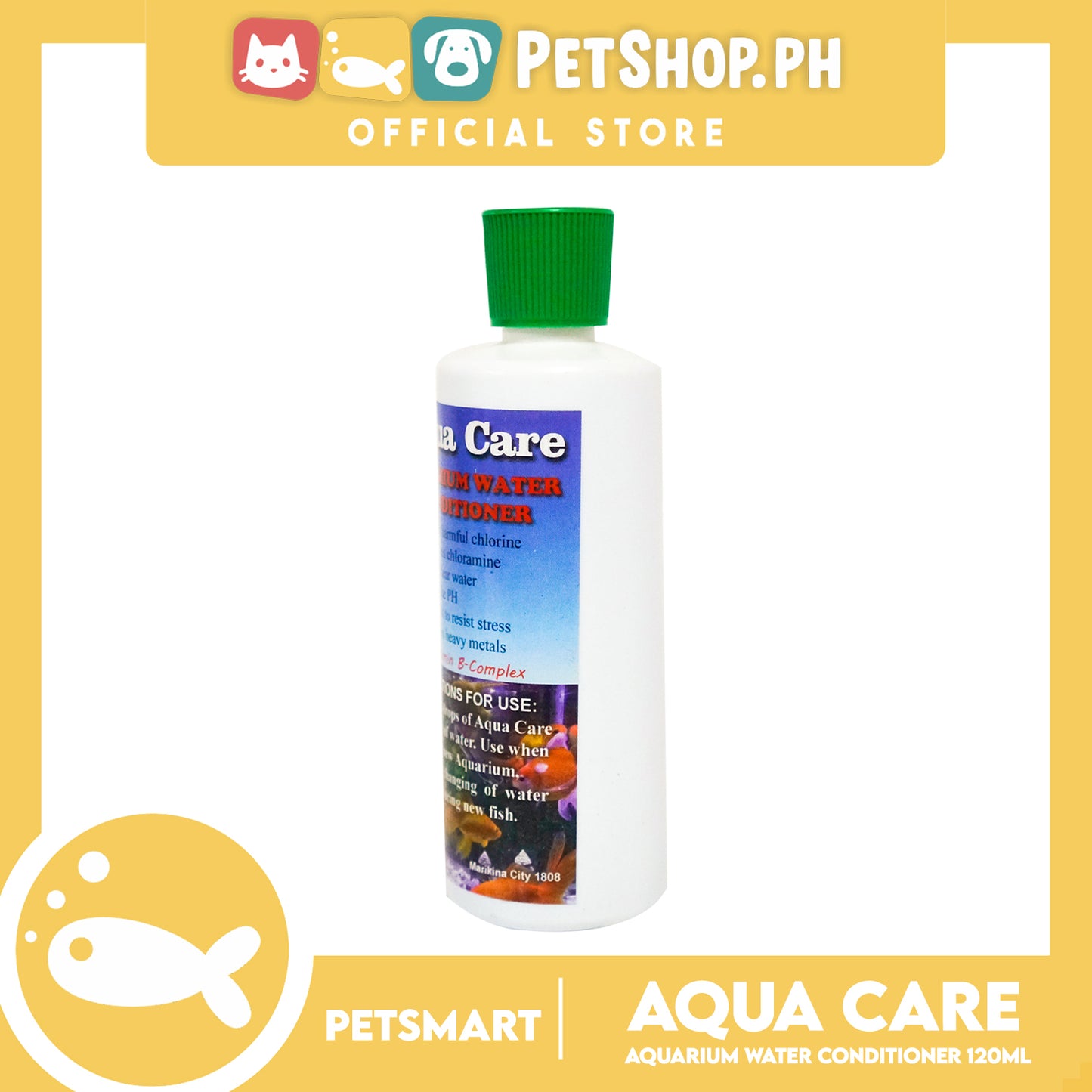 Aqua Care Aquarium Water Conditioner With Vitamin B-Complex 120ml Removes Harmful Chlorine