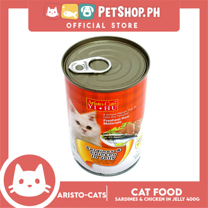 Aristo Cats Yi HU Sardines and Chicken In Jelly 400g