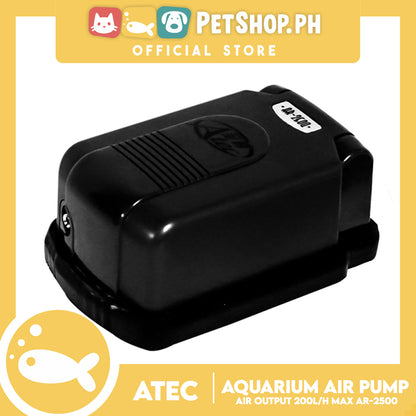 Atec Aquarium Air Pump AR-2500, Aquarium 80-200L, Flow Rate 200L/hr, Pressure 0.02MPa, High Performance Air Pump, Air Output 200 Litre Max, Safe And Quiet Operation, 2 Speed Control, Single Outlet