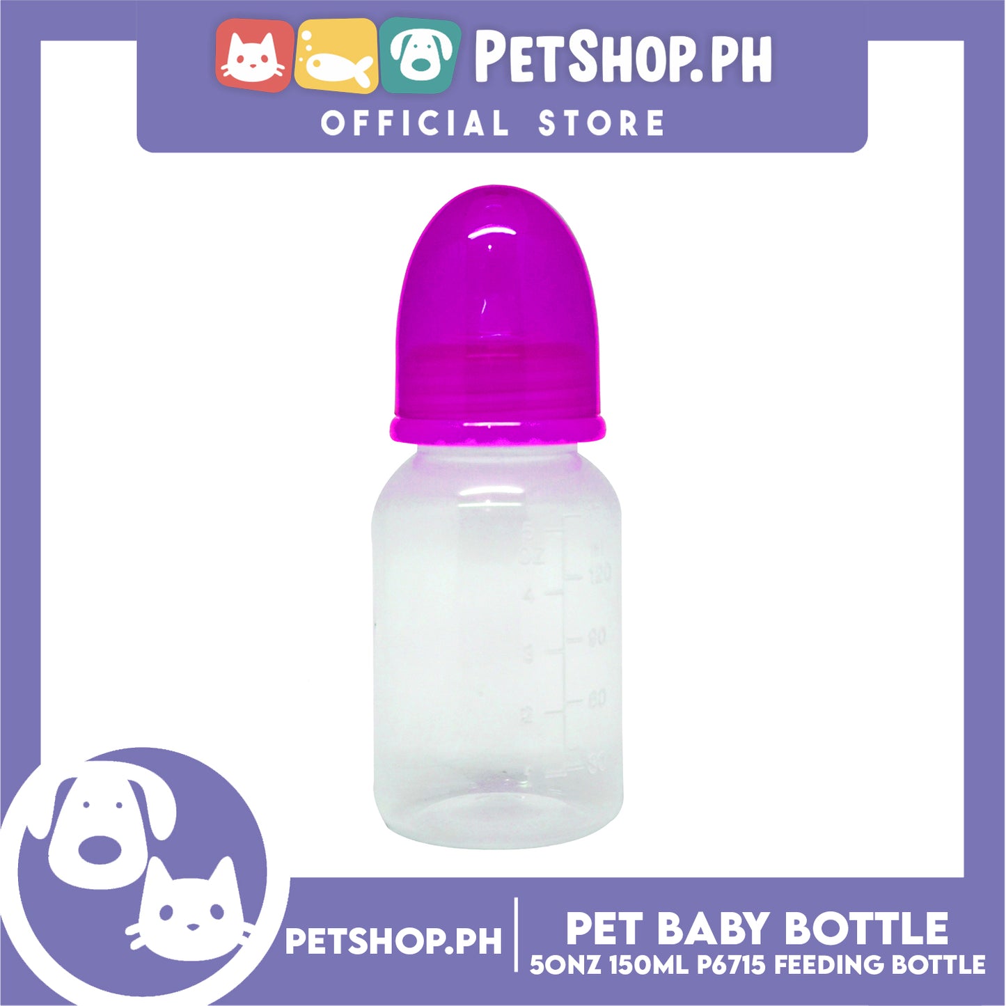 Pet Baby Bottle for Feeding Kittens and Puppies 5oz 150ml P6715- Feeding Bottle, Nursing Kit