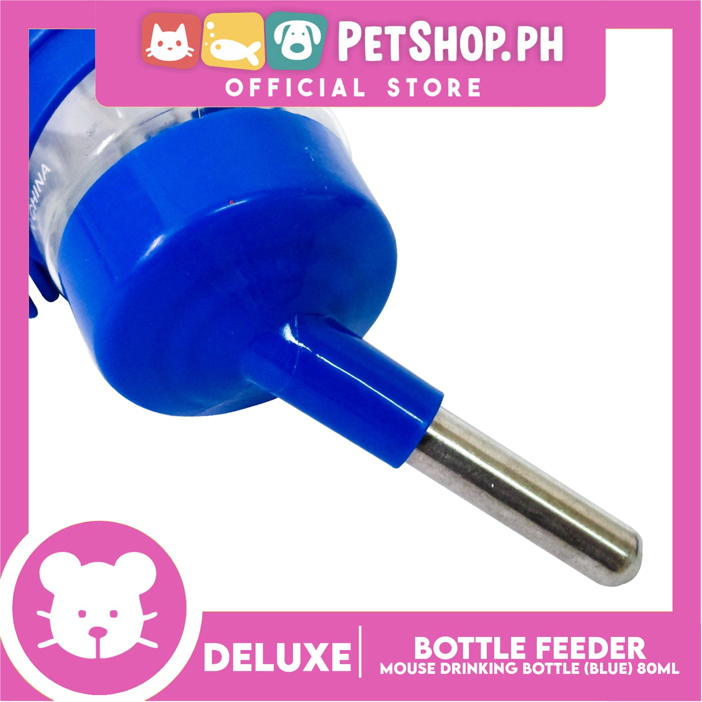 Deluxe Mouse Drinking Bottle Blue 80ml