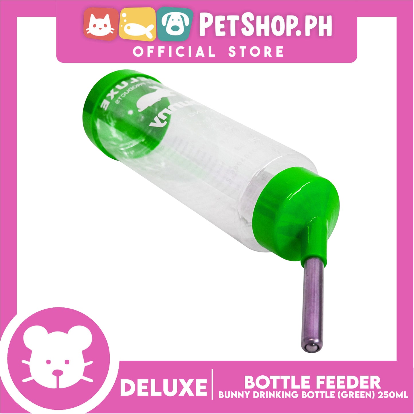 Deluxe Bunny Drinking Bottle Green 250ml