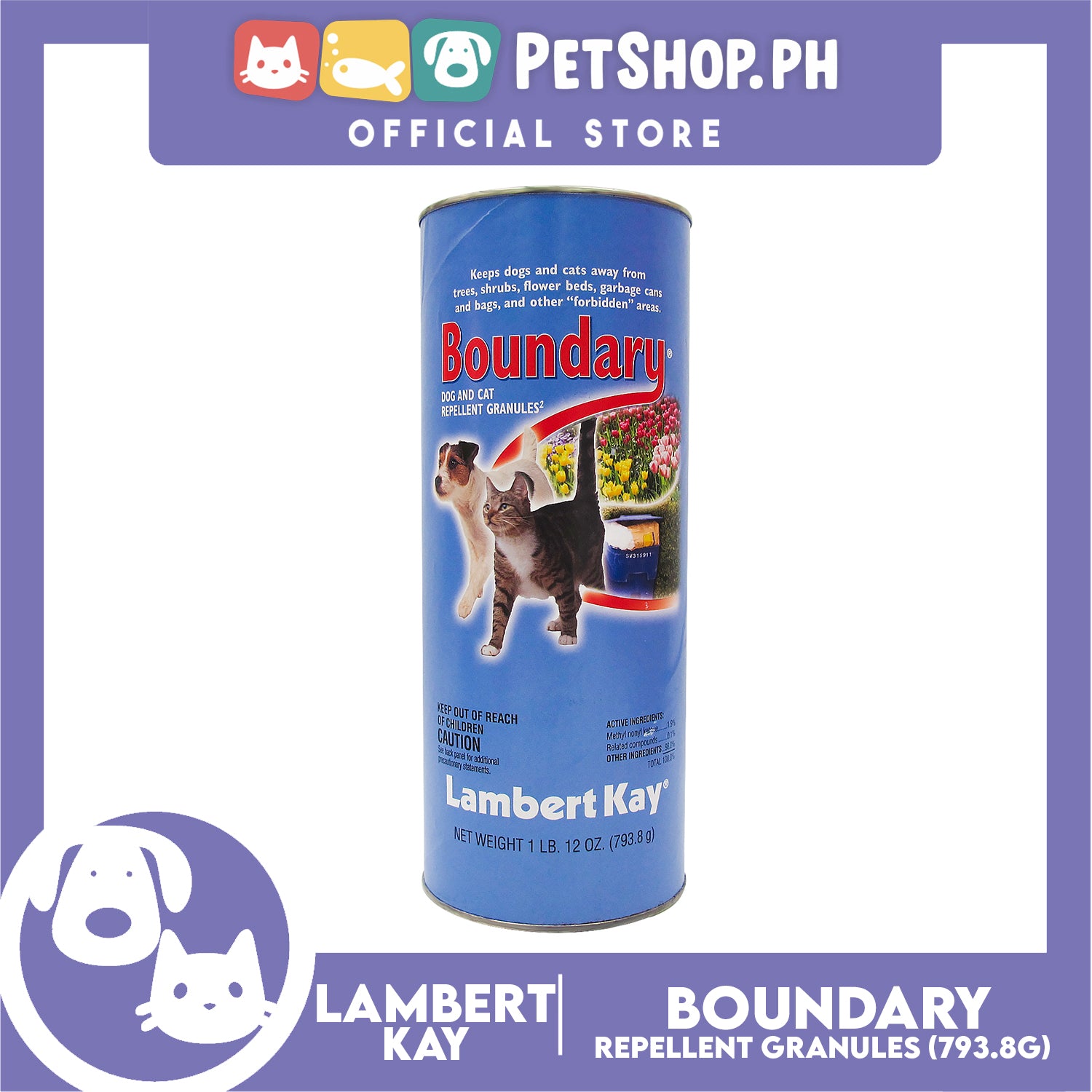 Lambert Kay Boundary Dog and Cat Repellent Granules 1lb. 12 oz