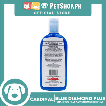 Cardinal Blue Diamond Plus Shampoo Plus Conditioner 250ml For Dogs and Cats