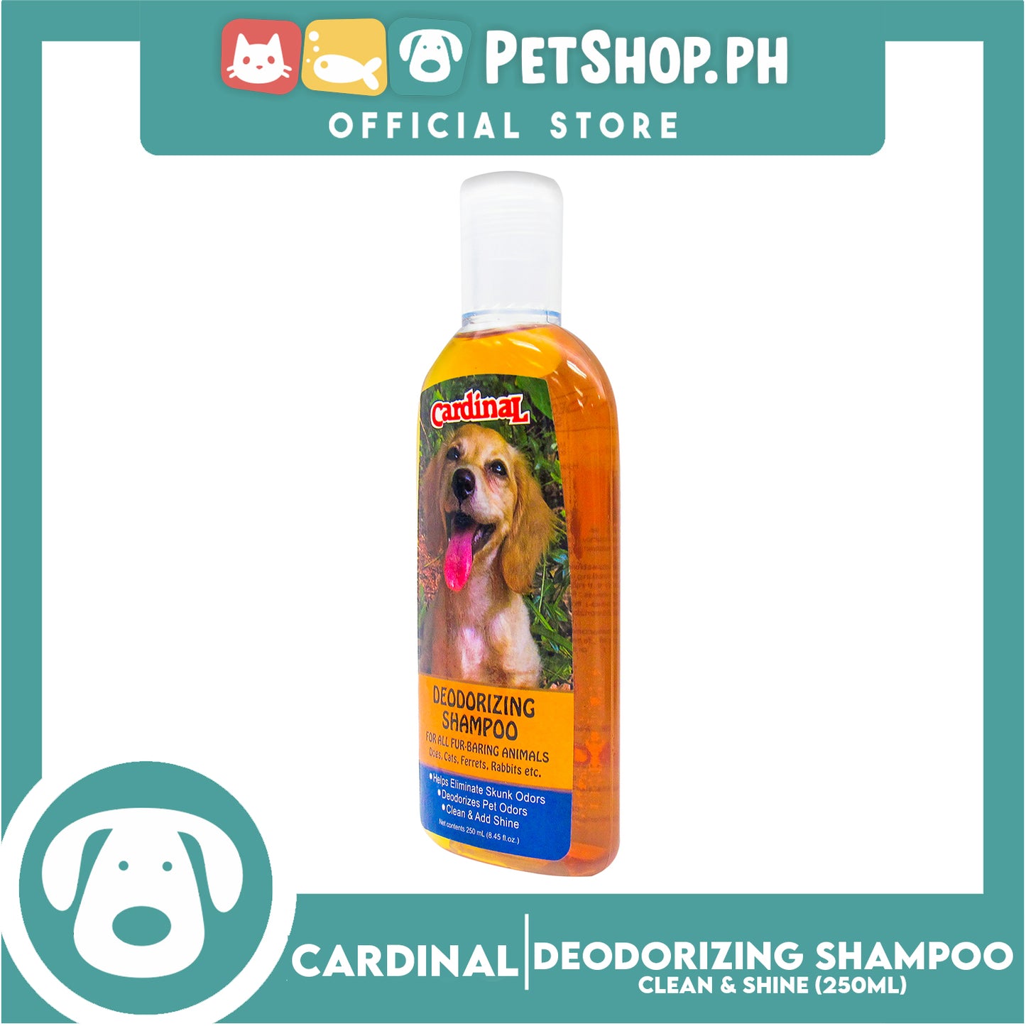 Cardinal Deodorizing Shampoo 250ml For Dogs and Cats