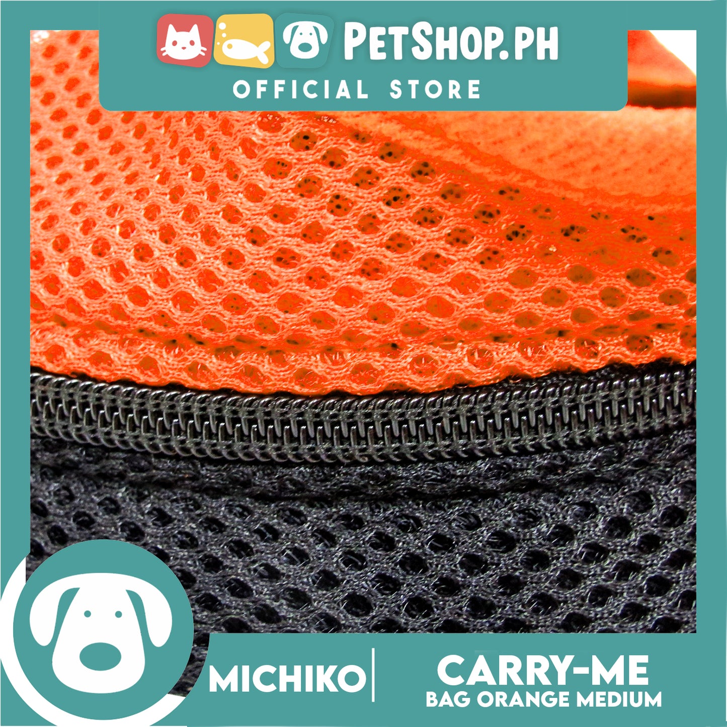 Michiko Carry Me Pet Bag Carrier Orange Medium